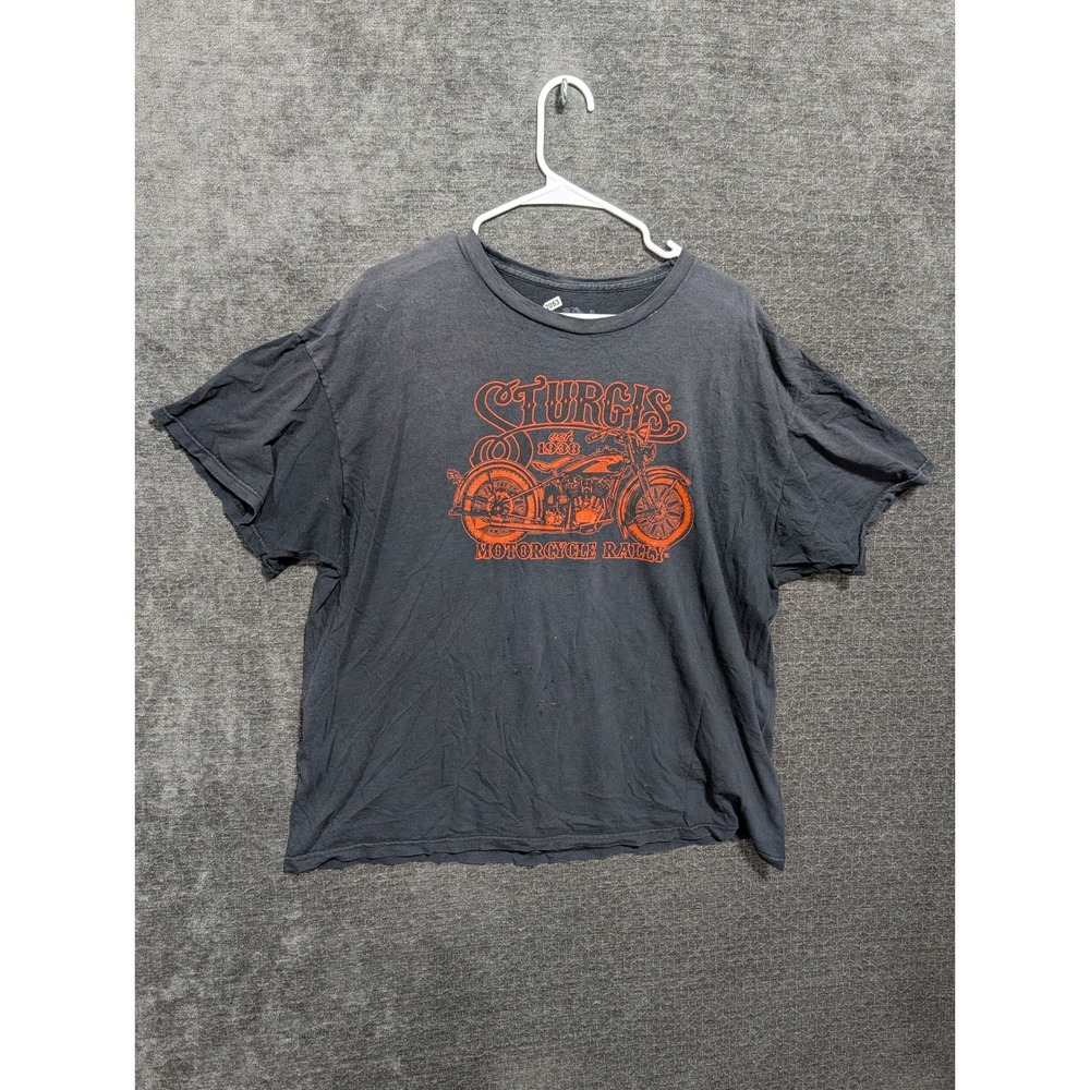 Fruit of the Loom Sturgis Motorcycle Rally Graphic T-Shirt XL Black Orange 2053